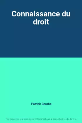 Couverture du produit · Connaissance du droit