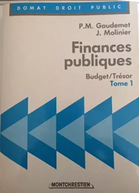 Couverture du produit · Finances publiques/budget-tresor