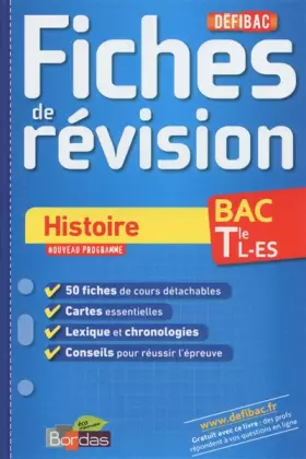 Couverture du produit · DEFIBAC FICHES HIST TLE L-ES