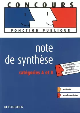 Couverture du produit · Note de synthèse : Catégories A et B (Ancienne Edition)