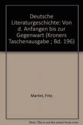 Couverture du produit · Deutsche Literaturgeschichte (Livre en allemand)