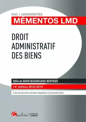 Couverture du produit · Droit administratif des biens