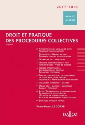 Couverture du produit · Droit et pratique des procédures collectives 2017/2018 - 9e éd.