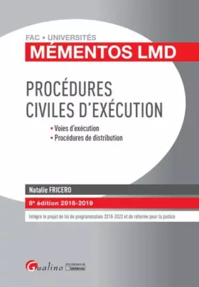 Couverture du produit · Procédures civiles d'exécution