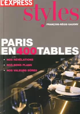 Couverture du produit · Paris en 400 tables