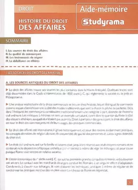 Couverture du produit · Histoire du droit des affaires
