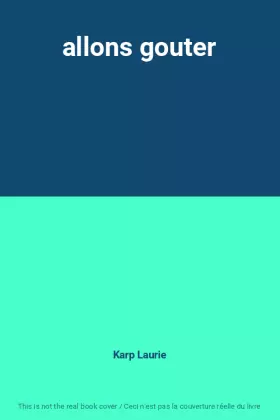 Couverture du produit · allons gouter