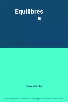 Couverture du produit · Equilibres              a