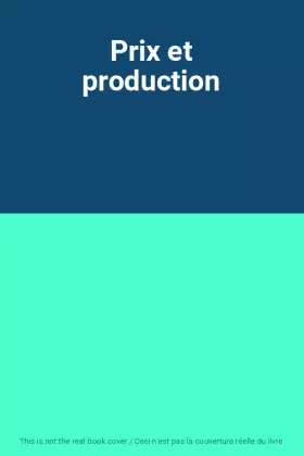 Couverture du produit · Prix et production