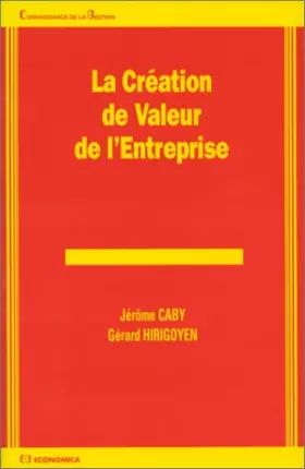 Couverture du produit · La création de valeur de l'entreprise