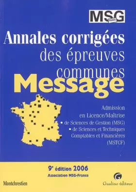 Couverture du produit · Annales MESSAGE 2006