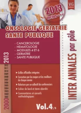 Couverture du produit · Oncologie gériatrie santé publique : 2000-2013