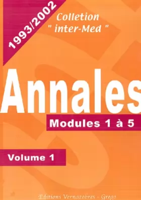 Couverture du produit · Annales 1993-2002: Volume 1, Modules 1 à 5