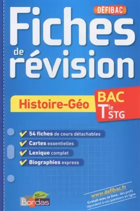Couverture du produit · DEFIBAC FICHE HIST-GEO TER STG