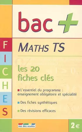 Couverture du produit · Bac+ TS maths fiches