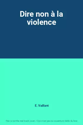 Couverture du produit · Dire non à la violence