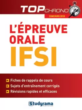 Couverture du produit · L'épreuve orale IFSI 2018