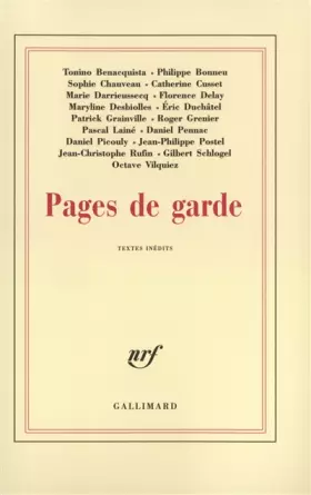 Couverture du produit · Pages de garde