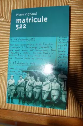 Couverture du produit · Matricule 522