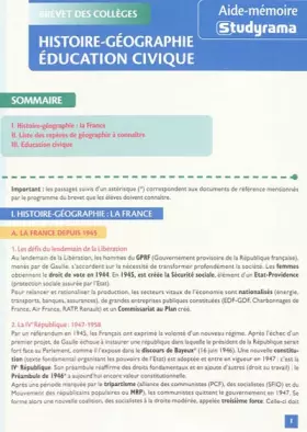 Couverture du produit · Histoire, géographie, éducation civique