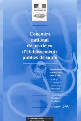 Couverture du produit · Concours national de praticien d'établissements publics de santé : Annales