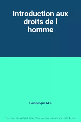 Couverture du produit · Introduction aux droits de l homme
