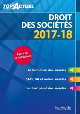 Couverture du produit · Top'Actuel Droit Des Sociétés 2017-2018