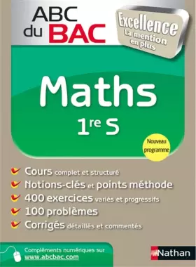 Couverture du produit · ABC du BAC Excellence Maths 1re S