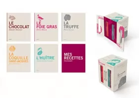 Couverture du produit · Le petit placard gourmand: Coffret 6 volumes : Le chocolat  Le foie gras  La coquille saint-jacques  L'huître  La truffe  Mes r