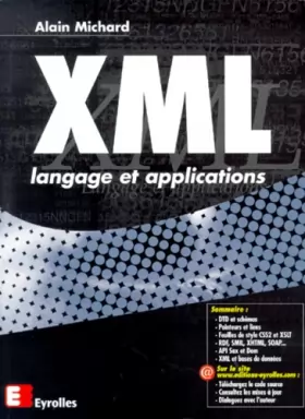 Couverture du produit · Xml langage et applications