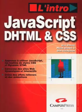 Couverture du produit · JavaScript, DHTML CSS