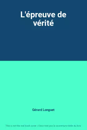 Couverture du produit · L'épreuve de vérité