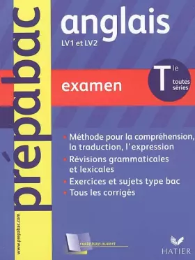 Couverture du produit · Anglais Tles toutes séries : Examen