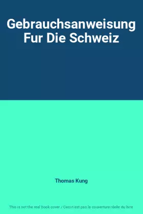 Couverture du produit · Gebrauchsanweisung Fur Die Schweiz