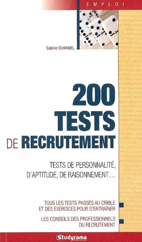 Couverture du produit · 200 tests de recrutement