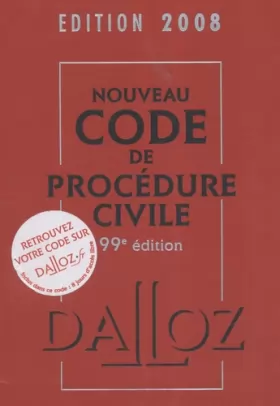 Couverture du produit · Nouveau code de procédure civile 2008
