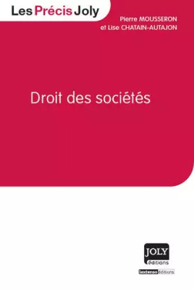 Couverture du produit · Droit des sociétés
