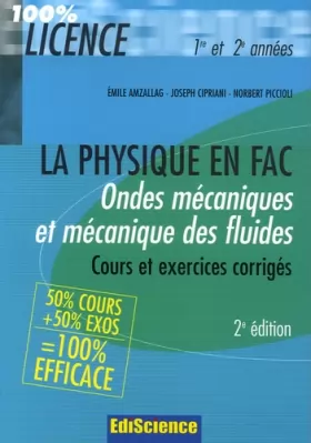Couverture du produit · Ondes mécaniques et Mécanique des fluides : Rappel de cours et exercices corrigés de Physique