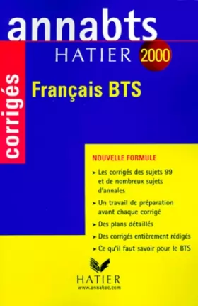 Couverture du produit · AnnaBTS corrigés 2000 - français BTS