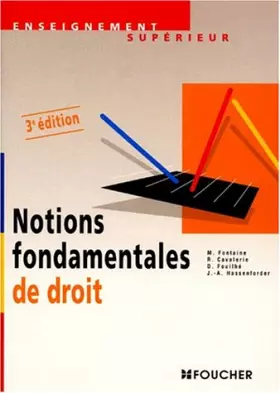 Couverture du produit · Notions fondamentales de droit