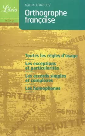 Couverture du produit · Orthographe française