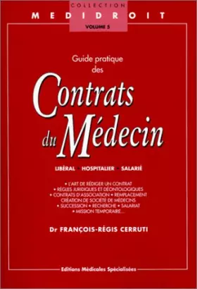 Couverture du produit · Guide pratique des contrats professionnels du medecin