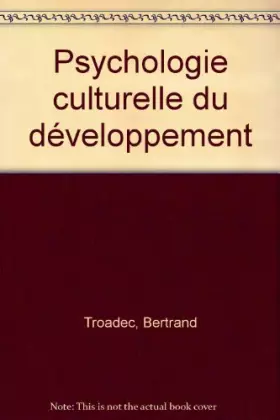 Couverture du produit · Psychologie culturelle du développement