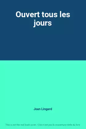 Couverture du produit · Ouvert tous les jours