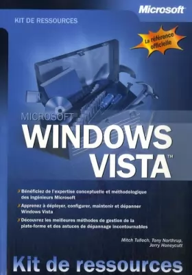 Couverture du produit · Windows Vista - Kit de ressources techniques - Livre+compléments en ligne: Kit de ressources techniques