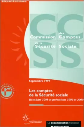 Couverture du produit · Comptes de la sécurité sociale, résultats 1998