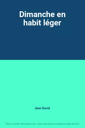 Couverture du produit · Dimanche en habit léger