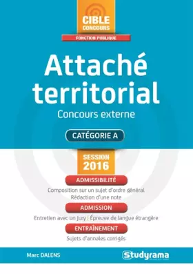 Couverture du produit · Attaché territorial - concours externe