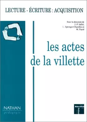 Couverture du produit · Actes de la Villette 1993. Lecture écriture