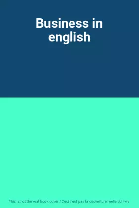 Couverture du produit · Business in english